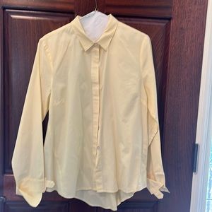J Jill 100% cotton pale yellow blouse. Size medium